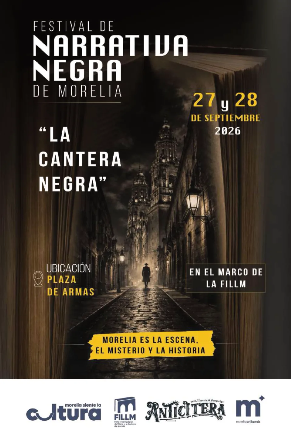 Cartel de 2.º Festival de Narrativa Negra de Morelia